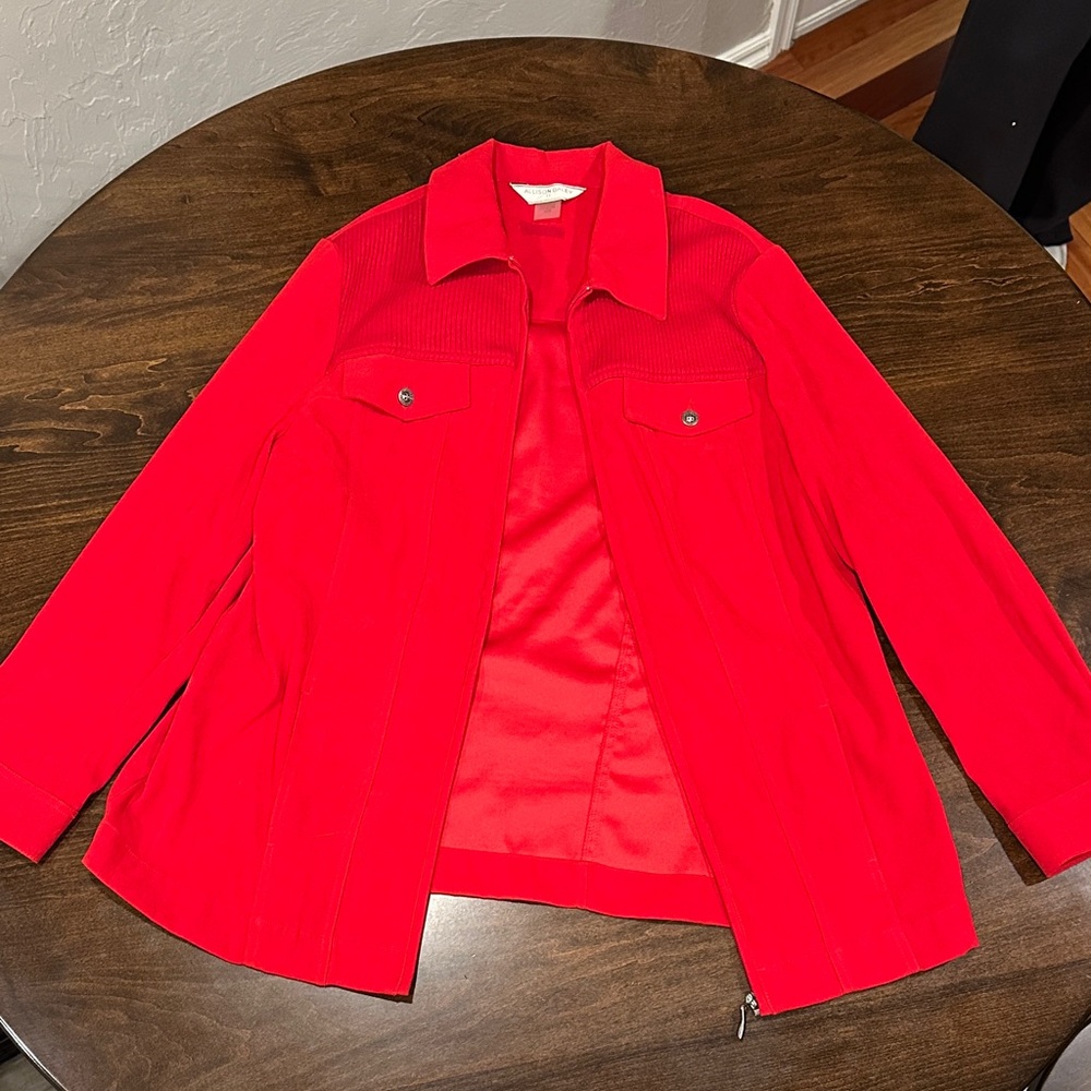Allison Daley Vibrant Red Utility Jacket